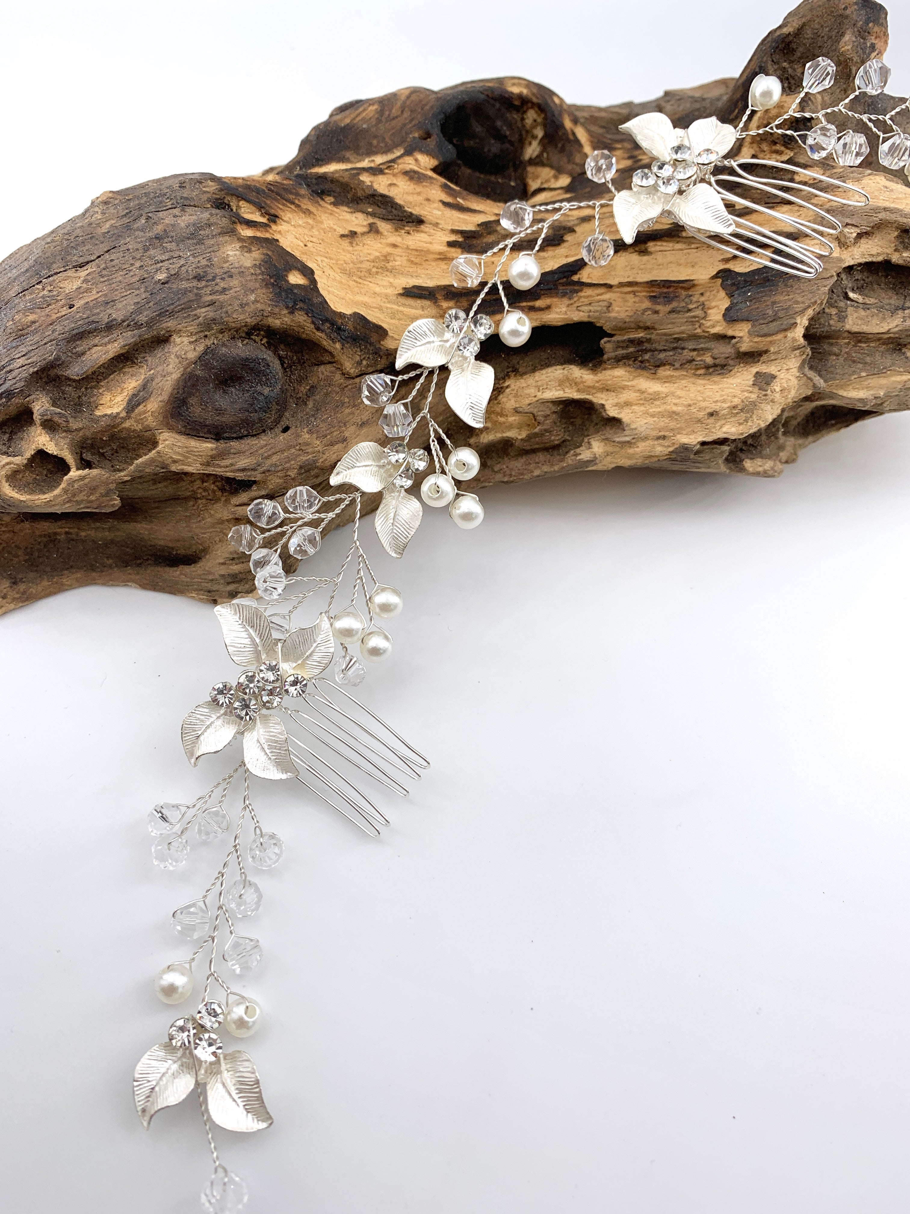 Vintage Haardraht Blüten Silber | Brautschmuck Haarschmuck Hochzeit | ONDEGO®