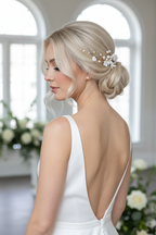 3D Gold Haarkamm – Handgemachte Blüten & Perlen | Eleganter Brauthaarschmuck | ONDEGO®