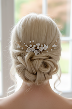 3D Gold Haarkamm – Handgemachte Blüten & Perlen | Eleganter Brauthaarschmuck | ONDEGO®