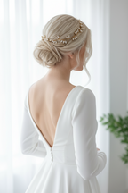 Haardraht Gold Silber Rosegold – Strass Brautschmuck flexibel – Haarschmuck Hochzeit | ONDEGO®