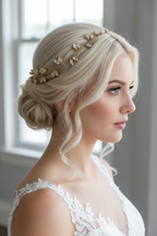 Haardraht Gold Silber Rosegold – Strass Brautschmuck flexibel – Haarschmuck Hochzeit | ONDEGO®