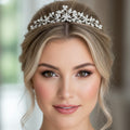 Perlen Strass Diadem Silber – eleganter Haarschmuck mit Ösen für Hochzeit & Braut | ONDEGO®