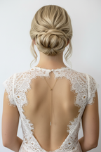 Zirkonia Rückenkette Gold – eleganter 2-in-1 Rückenschmuck für Braut & Hochzeit | ONDEGO®