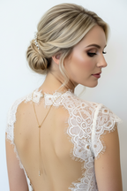 Zirkonia Rückenkette Gold – eleganter 2-in-1 Rückenschmuck für Braut & Hochzeit | ONDEGO®