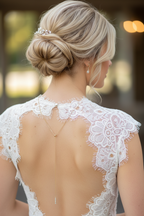 Zirkonia Rückenkette Gold – eleganter 2-in-1 Rückenschmuck für Braut & Hochzeit | ONDEGO®