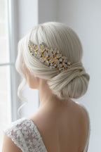 EXCLUSIVER Kristall Haarkamm – GOLD | XXL Brautschmuck | ONDEGO®