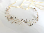 Gold Haardraht Diadem mit Strass – Flexibler Brauthaarschmuck | ONDEGO®