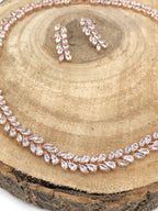 Zirkonia Schmuckset Roségold – Collier & Ohrringe Eleganter Brautschmuck | ONDEGO®