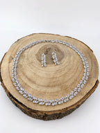 Zirkonia Schmuckset Silber – Collier & Ohrringe Eleganter Brautschmuck | ONDEGO®