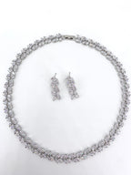 Zirkonia Schmuckset Silber – Collier & Ohrringe Eleganter Brautschmuck | ONDEGO®