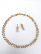 Zirkonia Schmuckset Gold – Collier & Ohrringe Eleganter Brautschmuck | ONDEGO®