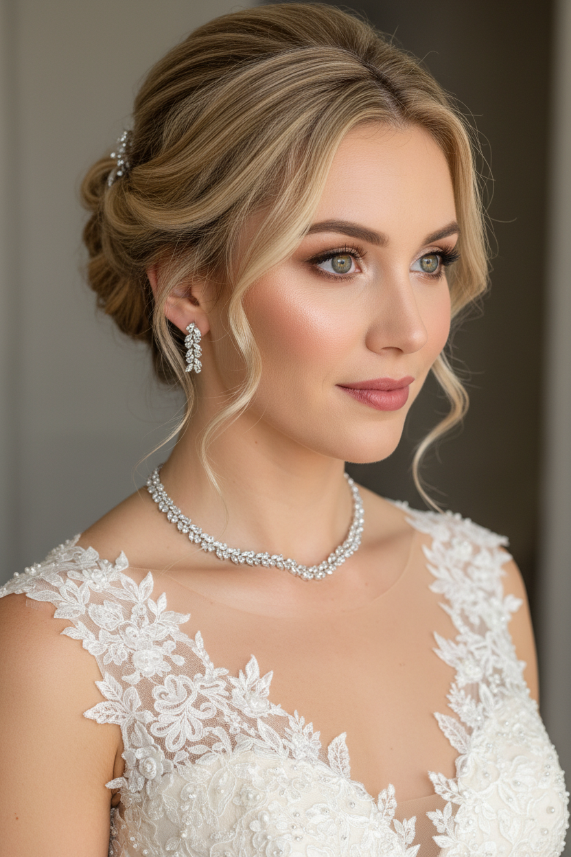 Zirkonia Schmuckset Silber – Collier & Ohrringe Eleganter Brautschmuck | ONDEGO®