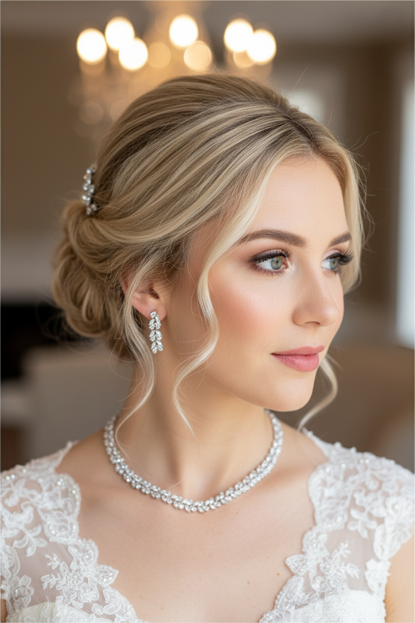 Zirkonia Schmuckset Silber – Collier & Ohrringe Eleganter Brautschmuck | ONDEGO®