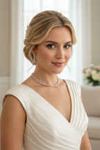 Zirkonia Schmuckset Roségold – Collier & Ohrringe Eleganter Brautschmuck | ONDEGO®