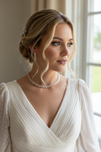 Zirkonia Schmuckset Roségold – Collier & Ohrringe Eleganter Brautschmuck | ONDEGO®