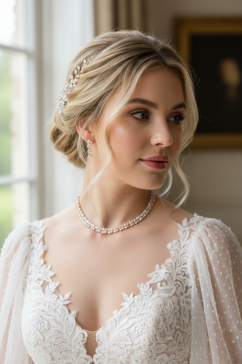 Zirkonia Schmuckset Roségold – Collier & Ohrringe Eleganter Brautschmuck | ONDEGO®