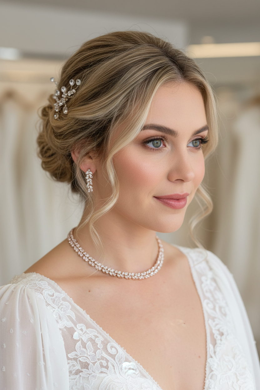 Zirkonia Schmuckset Roségold – Collier & Ohrringe Eleganter Brautschmuck | ONDEGO®