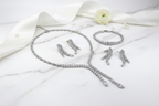 Zirkonia Schmuckset Silber – Collier, Ohrringe & Armband im eleganten Design | ONDEGO®