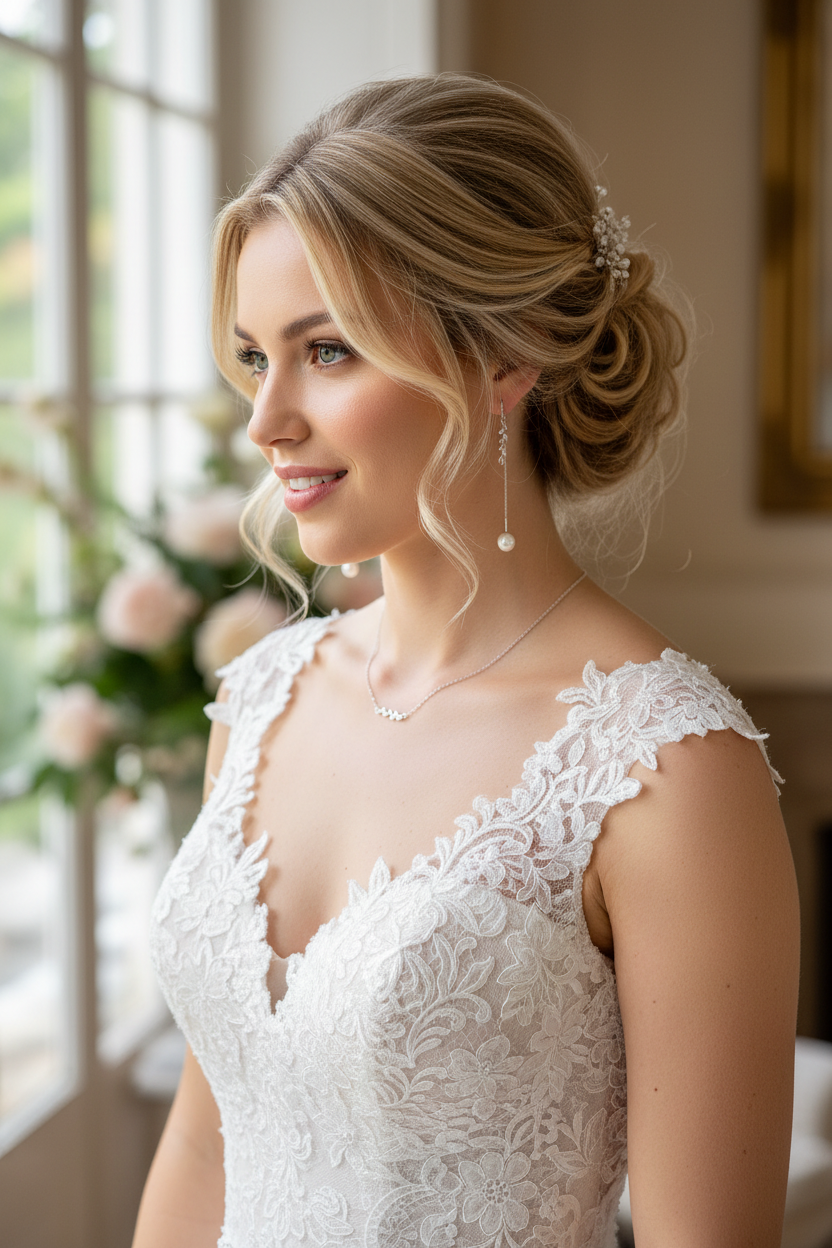 925 Silber Perlen Blätter Schmuckset – luxuriöses 3-teiliges Set mit Zirkonia | ONDEGO®