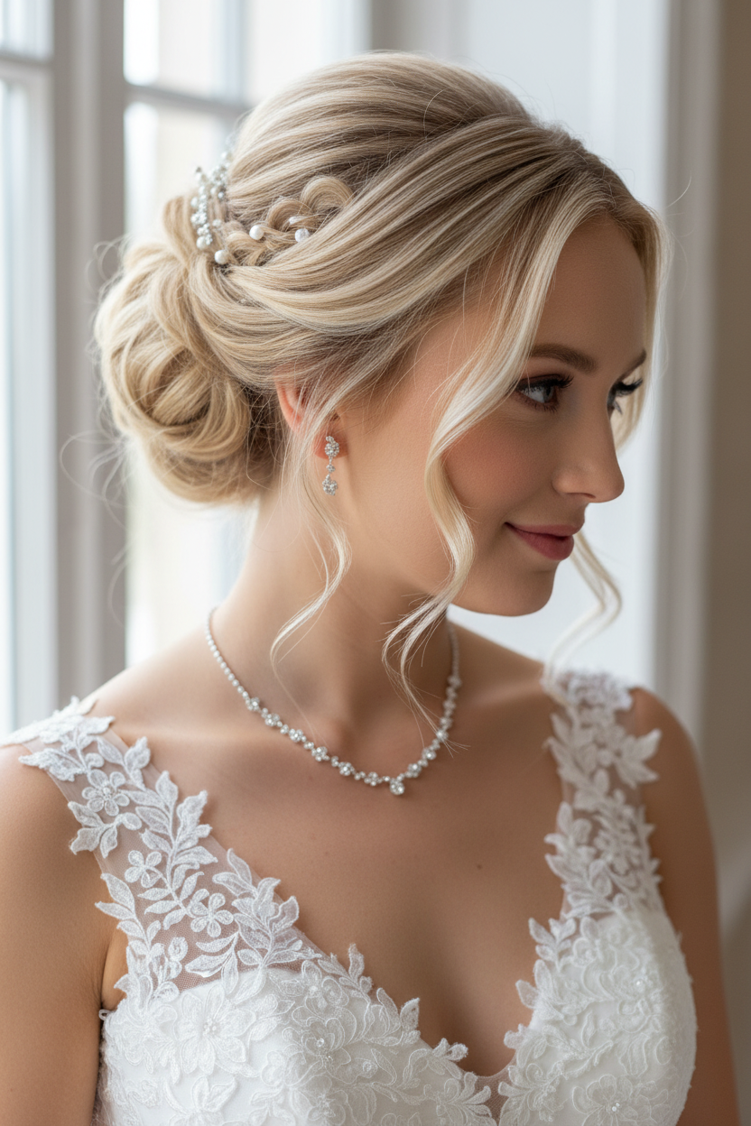 Strass Schmuckset Silber – Halskette, Ohrringe & Armband | Eleganter Brautschmuck | ONDEGO®