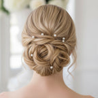 Klassische Perlen Curlies Silber – 6er Set Haarspiralen mit großer Perle für Braut, Hochzeit & festliche Frisuren | ONDEGO®