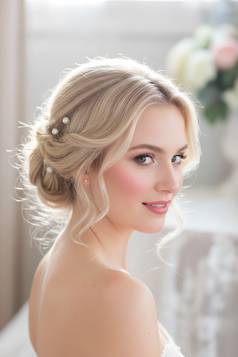 Klassische Perlen Curlies Silber – 6er Set Haarspiralen mit großer Perle für Braut, Hochzeit & festliche Frisuren | ONDEGO®