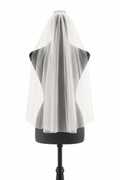 KURZ 90 cm Brautschleier – 1-lagig | Weiß oder Ivory | mit Kamm | ONDEGO®