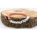 Trauzeugin Armband matt Altrosa mit Herz – Geschenk zur Hochzeit, Brautjungfer oder Freundin | ONDEGO®
