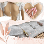 Elegante Rückenkette mit Strassperlen – glamouröser Rückenschmuck für Braut & besondere Anlässe | ONDEGO®