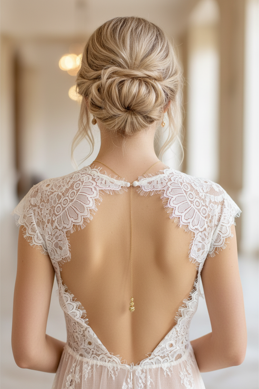 Elegante Rückenkette mit Strassperlen – glamouröser Rückenschmuck für Braut & besondere Anlässe | ONDEGO®