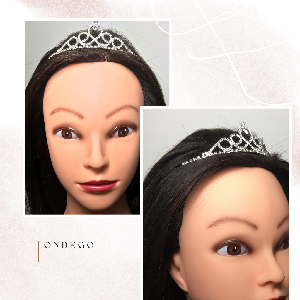 Silber Strass Diadem – elegante Krone für Hochzeit, Jugendweihe & Prinzessinnen-Looks | ONDEGO®