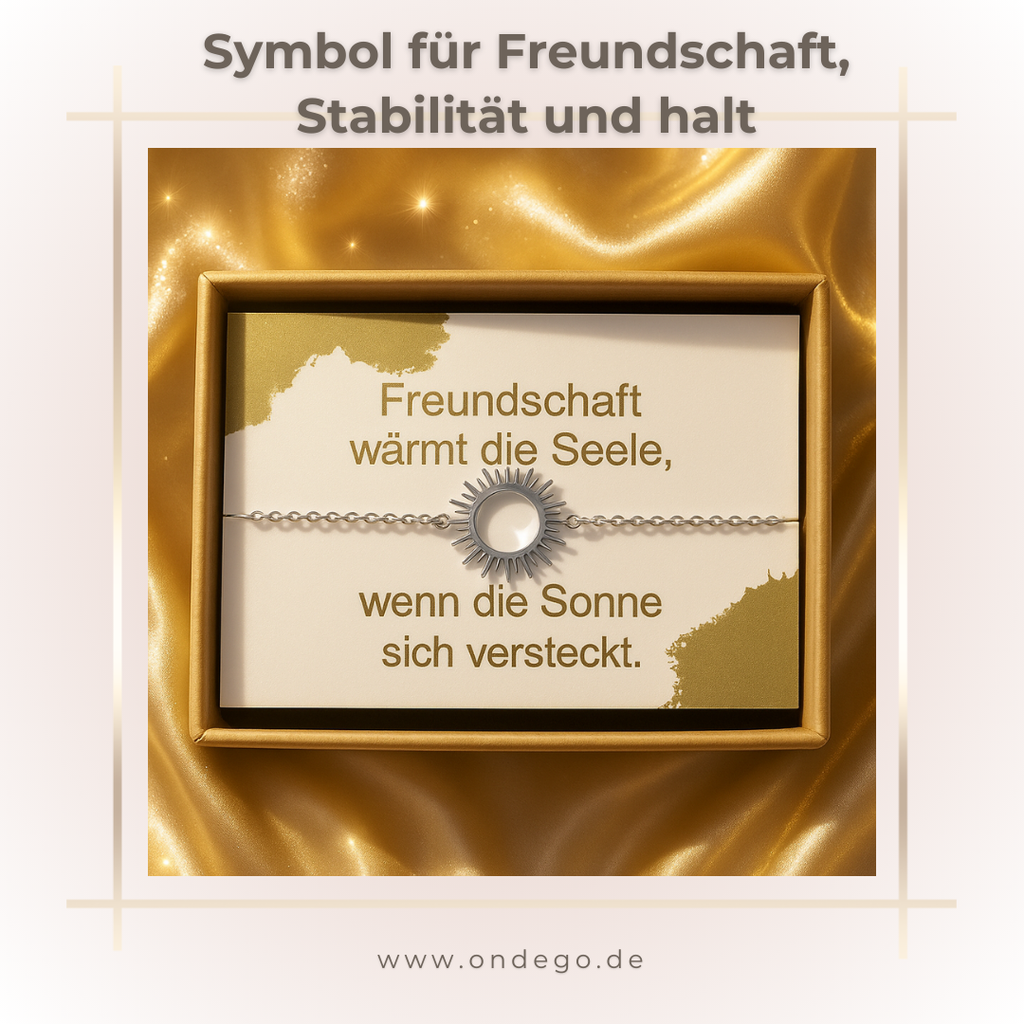 Freundschaftsarmband Sonne – Geschenk Armband für beste Freundin in Gold oder Silber | ONDEGO®