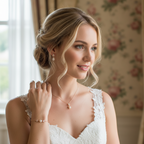 Perlen Schmuckset Roségold – 3-teilig | Kette, Ohrringe & Armband | ONDEGO®