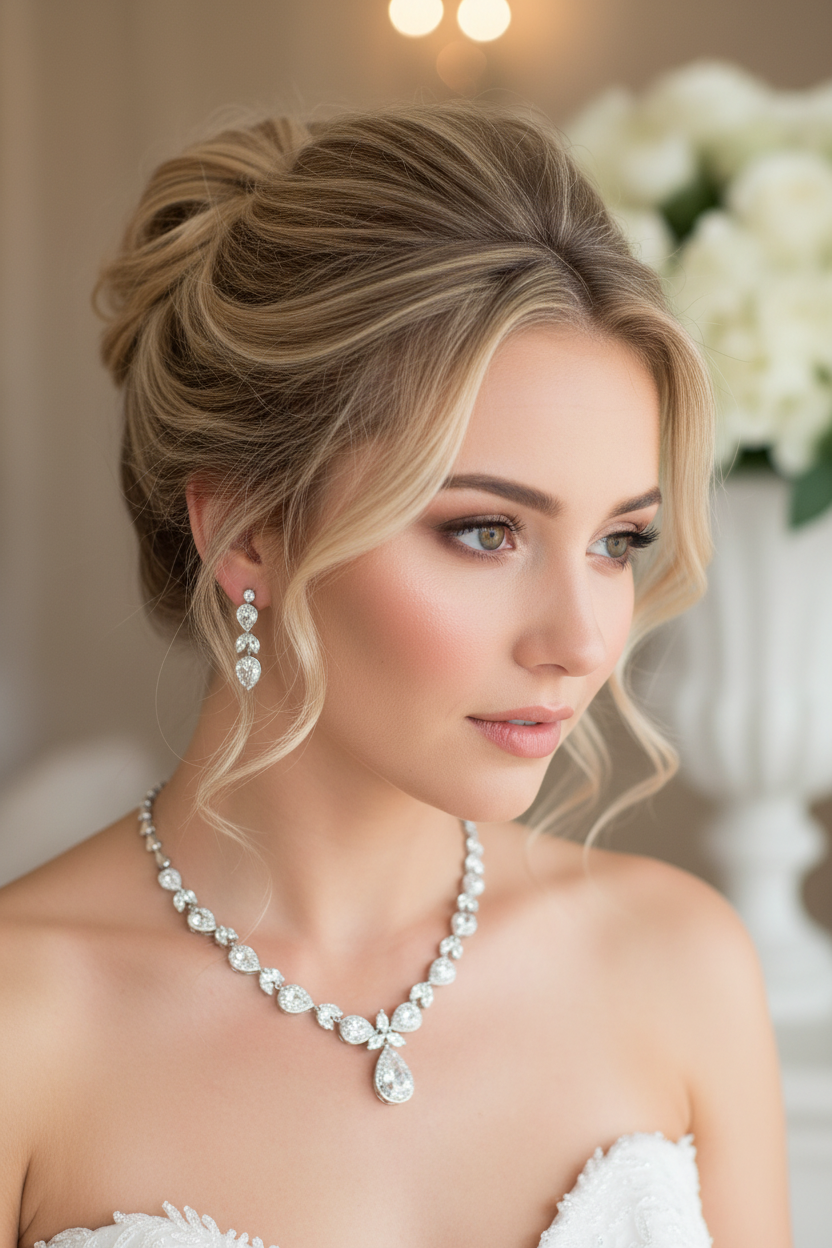 Zirkonia Schmuckset Silber – Collier, Ohrringe & Armband mit Tropfen-Design | ONDEGO®