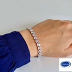 Zirkonia Schmuckset Silber – 3-teilig | Collier, Ohrringe & Armband | ONDEGO®