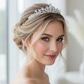 Zirkonia Diadem AAA+ – Silber Tiara für Braut, Hochzeit Haarschmuck, edle Krone | ONDEGO®