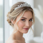 Zirkonia Diadem AAA+ – Silber Tiara für Braut, Hochzeit Haarschmuck, edle Krone | ONDEGO®