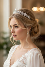 Zirkonia Diadem AAA+ – Silber Tiara für Braut, Hochzeit Haarschmuck, edle Krone | ONDEGO®