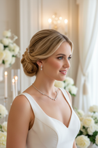 Brautschmuck Set Silber – Rückenkette, Collier, Armband & Ohrringe mit Strass | ONDEGO®