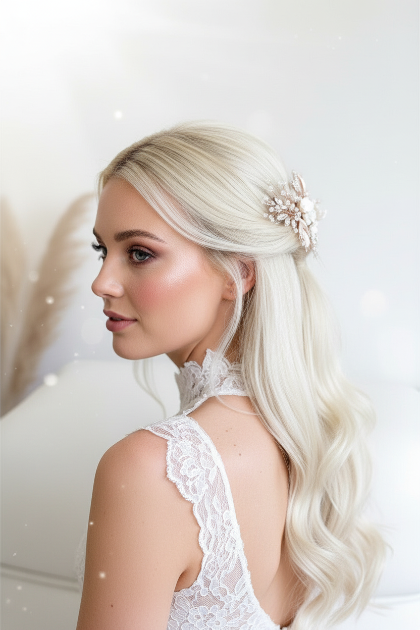 3D Haarkamm Roségold – handgefertigter Brautschmuck | ONDEGO®