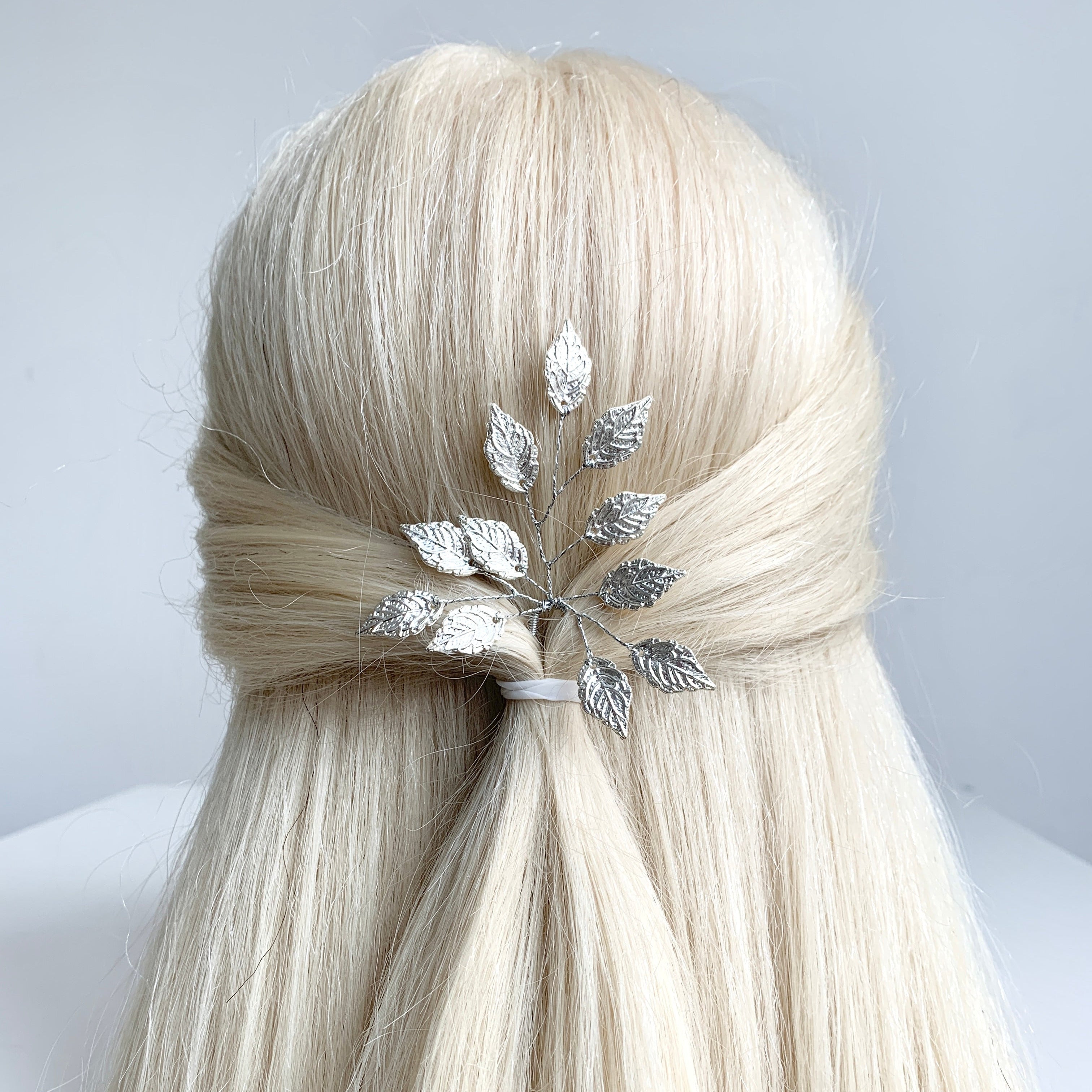 braut-haarnadel-silber-blatt-haarschmuck
