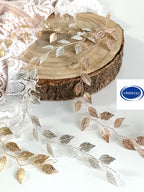 braut-haarranke-blaetter-silber-rosegold
