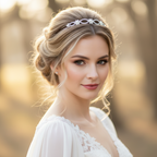 Perlen Strass Haarreif Silber – eleganter & dezenter Braut Haarschmuck für Hochzeit | ONDEGO®