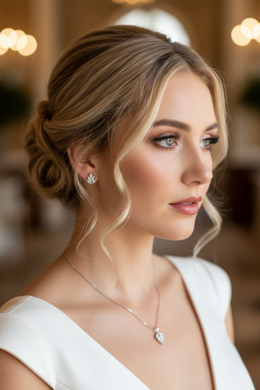 braut-portrait-silber-ohrringe-zirkonia-halskette