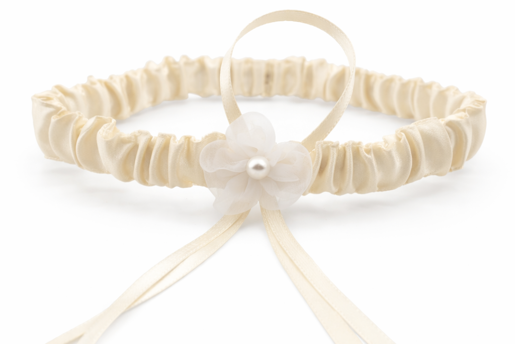 braut-strumpfband-creme-satin-gerafft-mit-schleife