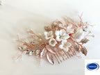 brautfrisur-haarkamm-rosegold-floral-perlen-strass