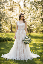 Brautgürtel Silber mit Strass – eleganter Glitzer-Gürtel in Ivory für Brautkleid, Hochzeit & Standesamt | ONDEGO®