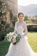 Brautgürtel Silber mit Strass – eleganter Glitzer-Gürtel in Ivory für Brautkleid, Hochzeit & Standesamt | ONDEGO®