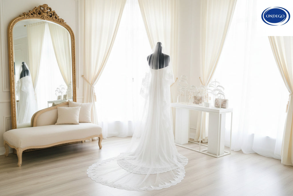 brautschleier-lang-weiss-spitze-schleppe-bodenlang-rueckansicht