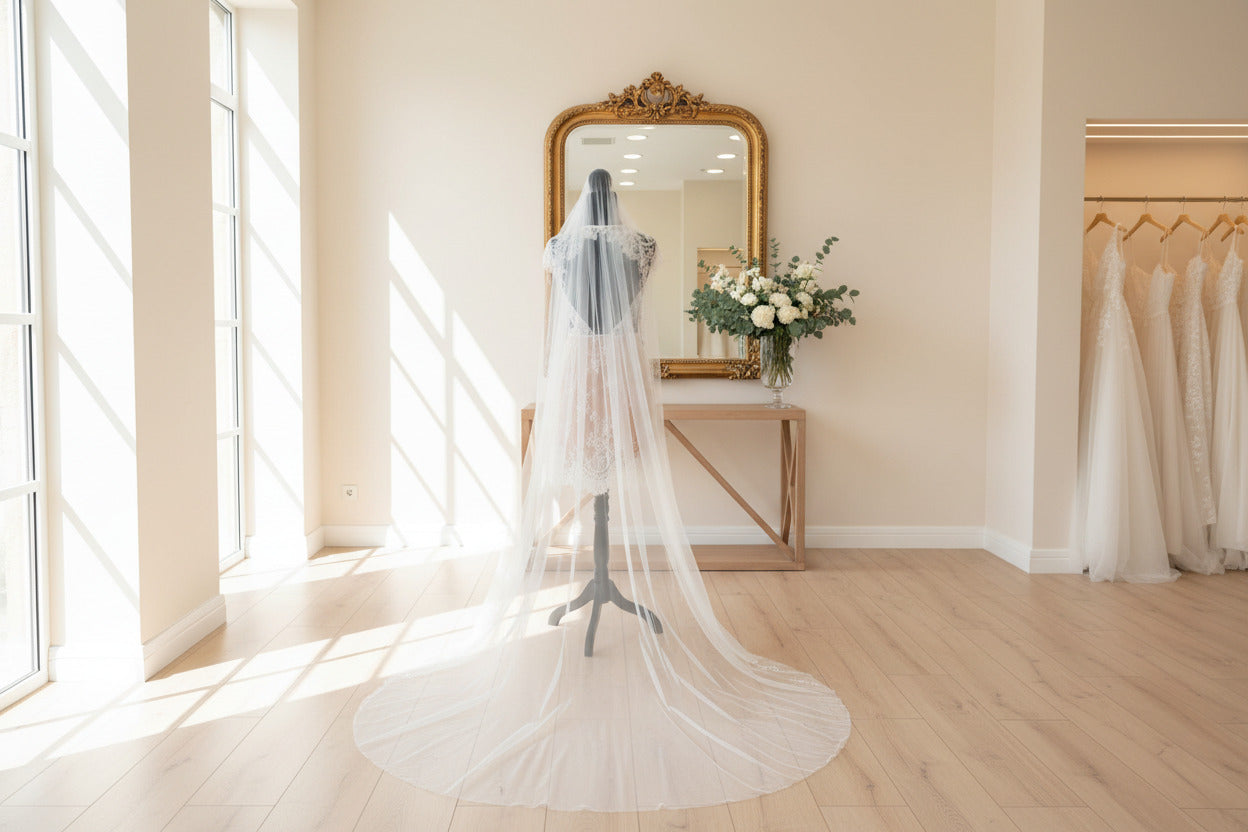 brautschleier-lang-weiss-tuell-hochzeit-rueckenansicht-mit-schleppe